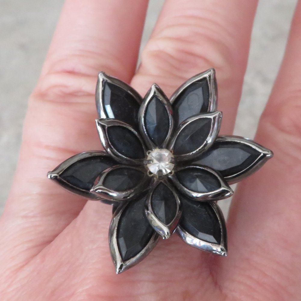 Large Flower Costume Jewelry Ring